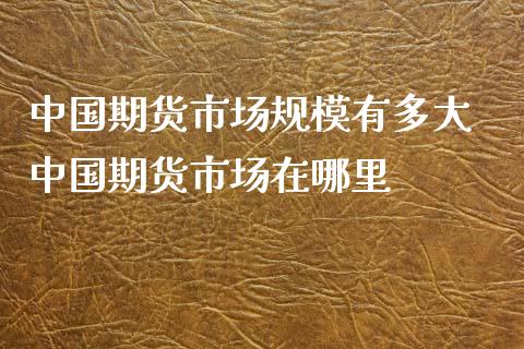 中国期货市场规模有多大 中国期货市场在哪里_https://www.iteshow.com_期货品种_第2张