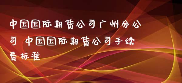 中国国际期货公司广州分公司 中国国际期货公司手续费标准_https://www.iteshow.com_期货开户_第2张