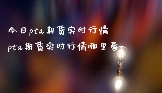 今日pta期货实时行情 pta期货实时行情哪里看_https://www.iteshow.com_期货知识_第2张