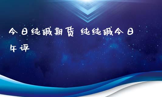 今日纯碱期货 纯纯碱今日午评_https://www.iteshow.com_期货公司_第2张