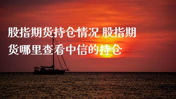 股指期货持仓情况 股指期货哪里查看中信的持仓_https://www.iteshow.com_期货公司_第2张