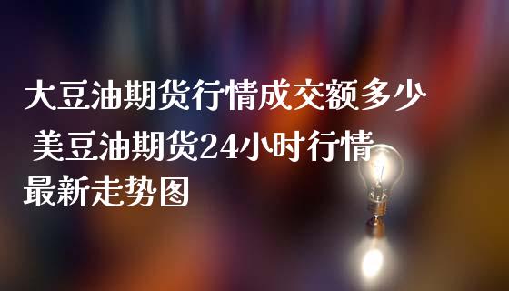 大豆油期货行情成交额多少 美豆油期货24小时行情最新走势图_https://www.iteshow.com_期货交易_第2张