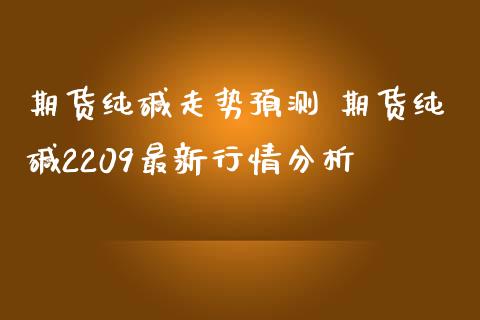 期货纯碱走势预测 期货纯碱2209最新行情分析_https://www.iteshow.com_商品期权_第2张