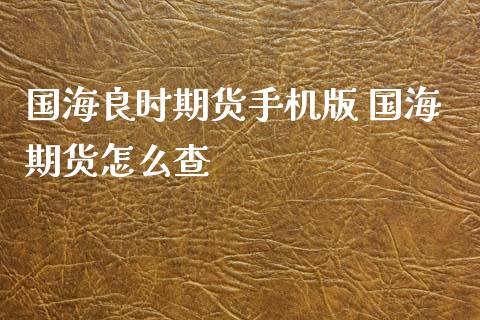 国海良时期货手机版 国海期货怎么查_https://www.iteshow.com_期货交易_第2张