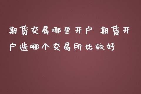 期货交易哪里开户 期货开户选哪个交易所比较好_https://www.iteshow.com_期货品种_第2张