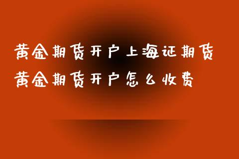 黄金期货开户上海证期货 黄金期货开户怎么收费_https://www.iteshow.com_商品期权_第2张