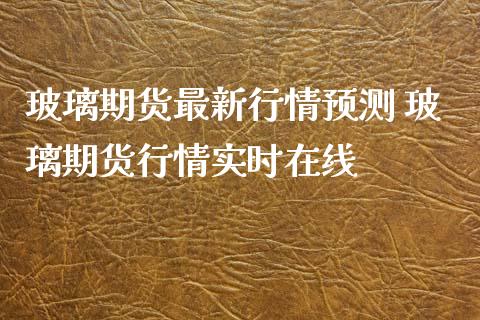 玻璃期货最新行情预测 玻璃期货行情实时在线_https://www.iteshow.com_期货品种_第2张