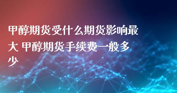 甲醇期货受什么期货影响最大 甲醇期货手续费一般多少_https://www.iteshow.com_期货交易_第2张