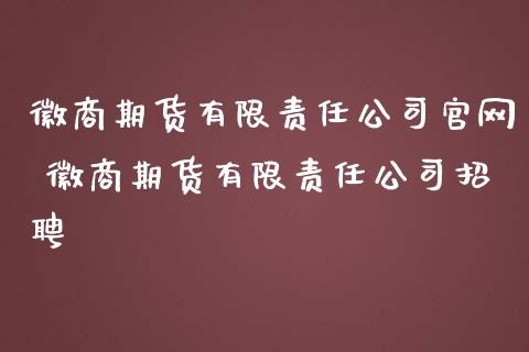 徽商期货有限责任公司官网 徽商期货有限责任公司招聘_https://www.iteshow.com_股指期货_第2张