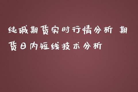 纯碱期货实时行情分析 期货日内短线技术分析_https://www.iteshow.com_原油期货_第2张