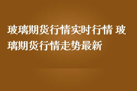 玻璃期货行情实时行情 玻璃期货行情走势最新_https://www.iteshow.com_期货品种_第2张