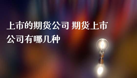 上市的期货公司 期货上市公司有哪几种_https://www.iteshow.com_商品期权_第2张