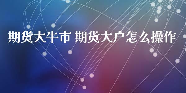 期货大牛市 期货大户怎么操作_https://www.iteshow.com_期货手续费_第2张