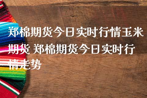 郑棉期货今日实时行情玉米期货 郑棉期货今日实时行情走势_https://www.iteshow.com_期货百科_第2张