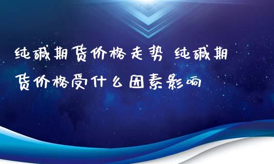 纯碱期货价格走势 纯碱期货价格受什么因素影响_https://www.iteshow.com_股指期权_第2张