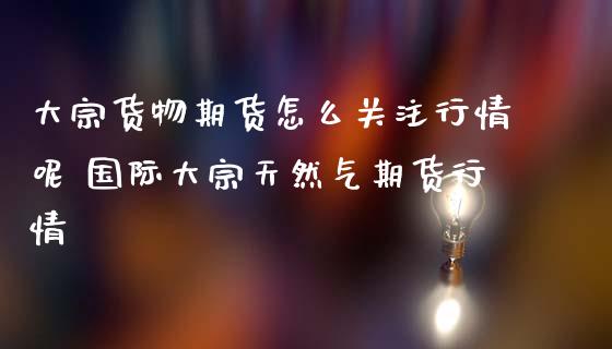 大宗货物期货怎么关注行情呢 国际大宗天然气期货行情_https://www.iteshow.com_期货手续费_第2张