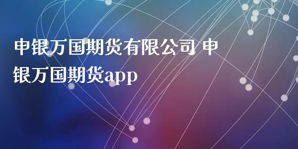 申银万国期货有限公司 申银万国期货app_https://www.iteshow.com_期货交易_第2张