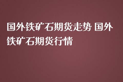 国外铁矿石期货走势 国外铁矿石期货行情_https://www.iteshow.com_商品期权_第2张