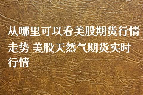 从哪里可以看美股期货行情走势 美股天然气期货实时行情_https://www.iteshow.com_期货交易_第2张