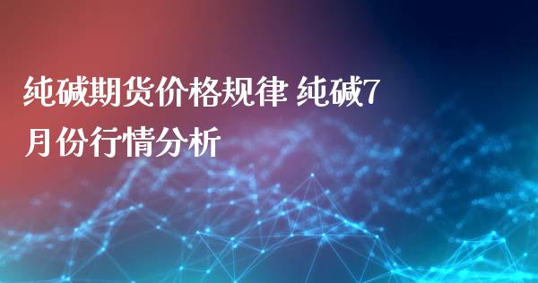 纯碱期货价格规律 纯碱7月份行情分析_https://www.iteshow.com_期货百科_第2张