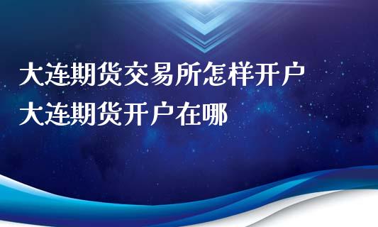 大连期货交易所怎样开户 大连期货开户在哪_https://www.iteshow.com_期货百科_第2张