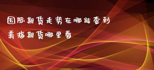 国际期货走势在哪能查到 美指期货哪里看_https://www.iteshow.com_期货交易_第2张