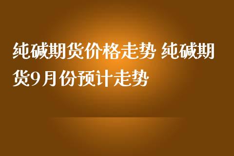 纯碱期货价格走势 纯碱期货9月份预计走势_https://www.iteshow.com_期货品种_第2张