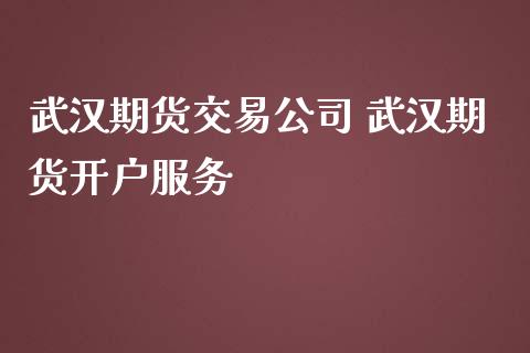 武汉期货交易公司 武汉期货开户服务_https://www.iteshow.com_股指期货_第2张