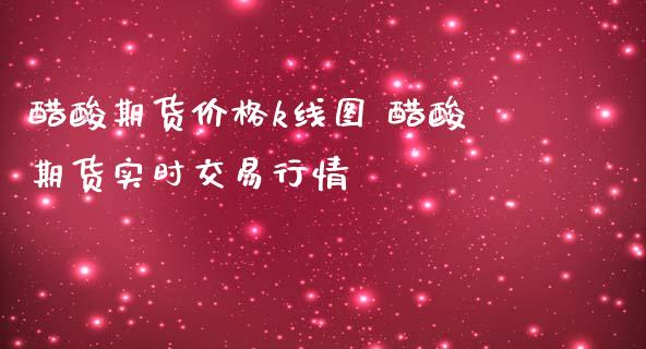 醋酸期货价格k线图 醋酸期货实时交易行情_https://www.iteshow.com_期货交易_第2张