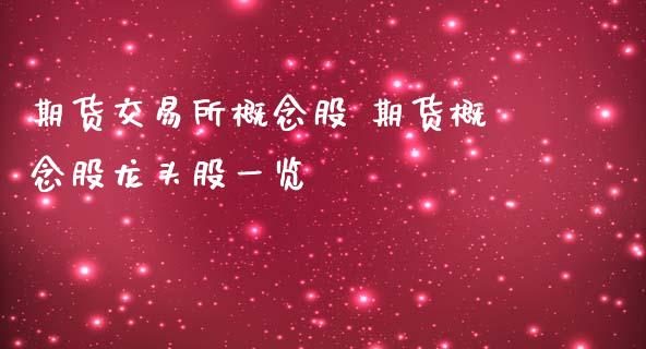 期货交易所概念股 期货概念股龙头股一览_https://www.iteshow.com_商品期货_第2张