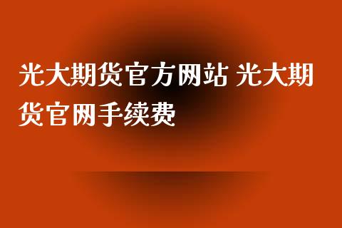 光大期货官方网站 光大期货官网手续费_https://www.iteshow.com_商品期货_第2张