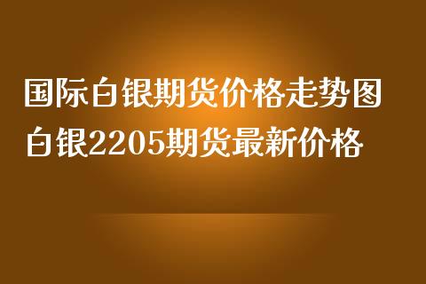 国际白银期货价格走势图 白银2205期货最新价格_https://www.iteshow.com_商品期权_第2张