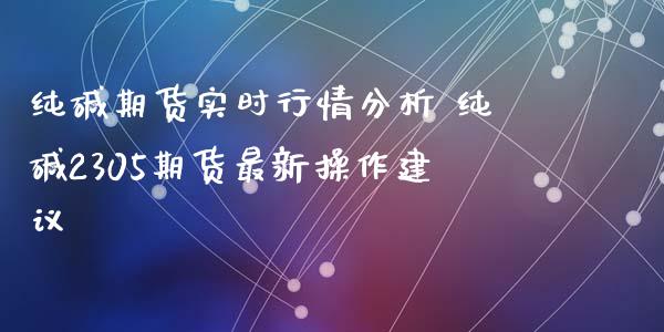 纯碱期货实时行情分析 纯碱2305期货最新操作建议_https://www.iteshow.com_期货品种_第2张