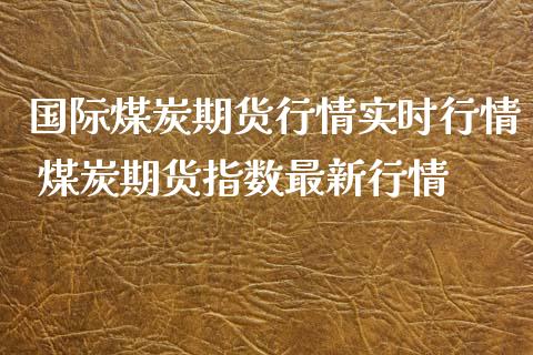 国际煤炭期货行情实时行情 煤炭期货指数最新行情_https://www.iteshow.com_期货知识_第2张