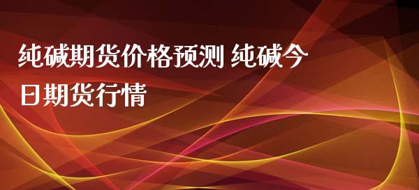 纯碱期货价格预测 纯碱今日期货行情_https://www.iteshow.com_期货品种_第2张