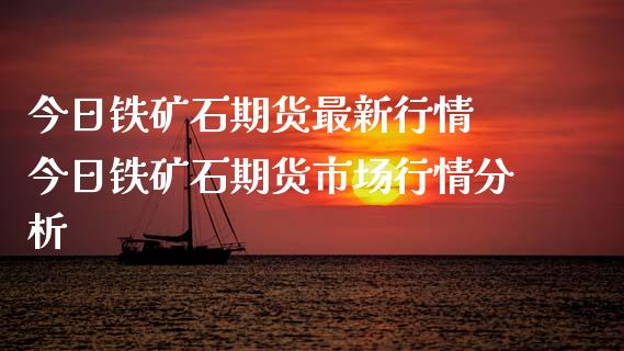 今日铁矿石期货最新行情 今日铁矿石期货市场行情分析_https://www.iteshow.com_期货手续费_第2张