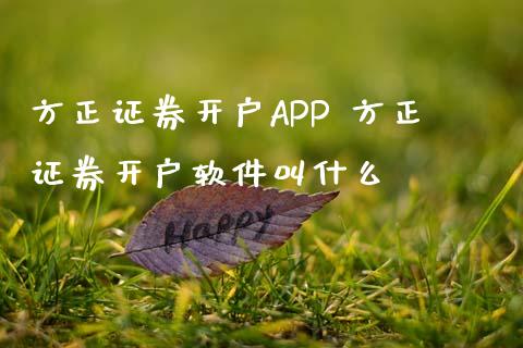 方正证券开户APP 方正证券开户软件叫什么_https://www.iteshow.com_期货交易_第2张