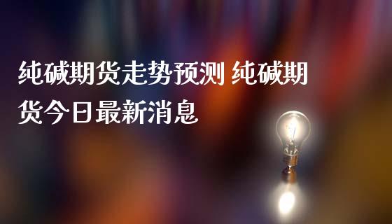 纯碱期货走势预测 纯碱期货今日最新消息_https://www.iteshow.com_期货交易_第2张