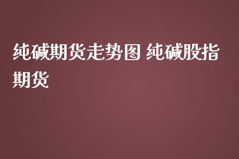 纯碱期货走势图 纯碱股指期货_https://www.iteshow.com_期货知识_第2张