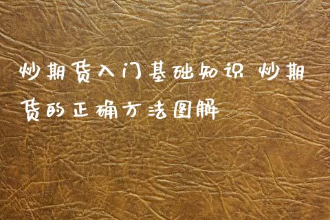 炒期货入门基础知识 炒期货的正确方法图解_https://www.iteshow.com_期货手续费_第2张