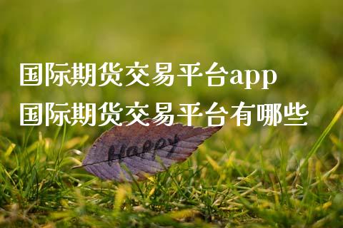 国际期货交易平台app 国际期货交易平台有哪些_https://www.iteshow.com_期货开户_第2张