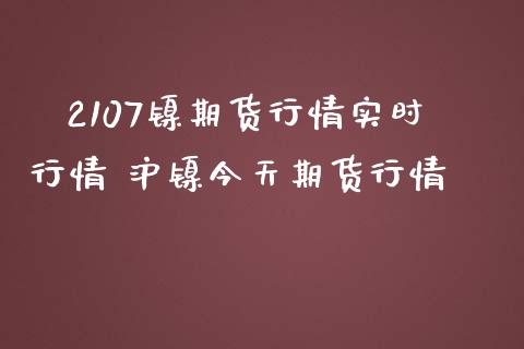 η2107镍期货行情实时行情 沪镍今天期货行情_https://www.iteshow.com_商品期货_第2张