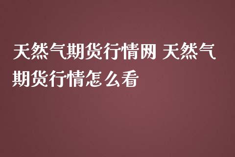 天然气期货行情网 天然气期货行情怎么看_https://www.iteshow.com_商品期权_第2张