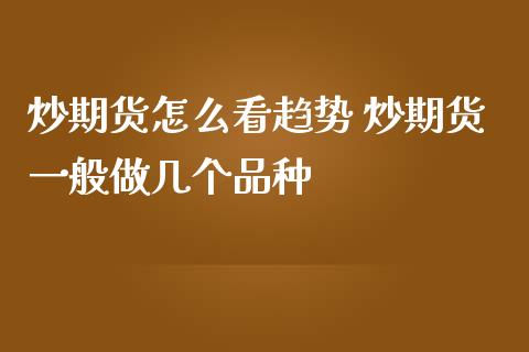 炒期货怎么看趋势 炒期货一般做几个品种_https://www.iteshow.com_期货开户_第2张