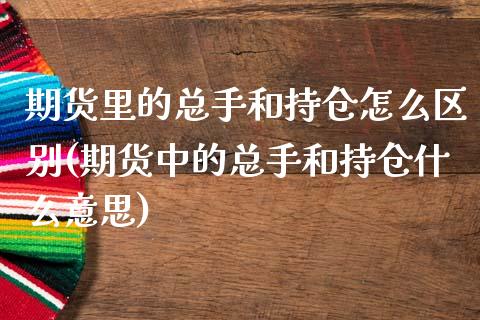 期货里的总手和持仓怎么区别(期货中的总手和持仓什么意思)_https://www.iteshow.com_期货开户_第1张