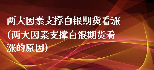 两大因素支撑白银期货看涨(两大因素支撑白银期货看涨的原因)_https://www.iteshow.com_期货开户_第1张