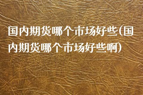 国内期货哪个市场好些(国内期货哪个市场好些啊)_https://www.iteshow.com_股指期权_第1张