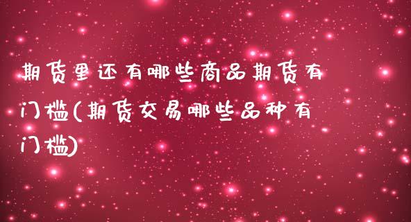 期货里还有哪些商品期货有门槛(期货交易哪些品种有门槛)_https://www.iteshow.com_期货手续费_第1张