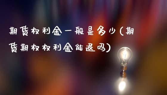 期货权利金一般是多少(期货期权权利金能退吗)_https://www.iteshow.com_期货百科_第1张