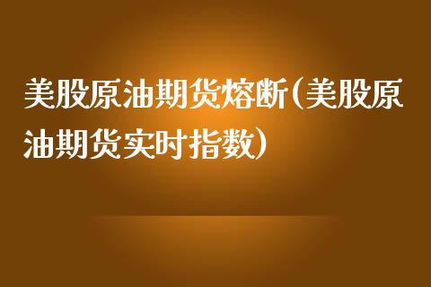 美股原油期货熔断(美股原油期货实时指数)_https://www.iteshow.com_期货手续费_第1张